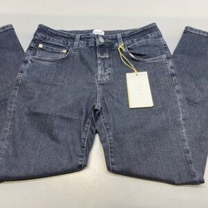 Closed Womens Jean Rain Gray Size 29 Baker Skinny Slight Distress Mid Rise
